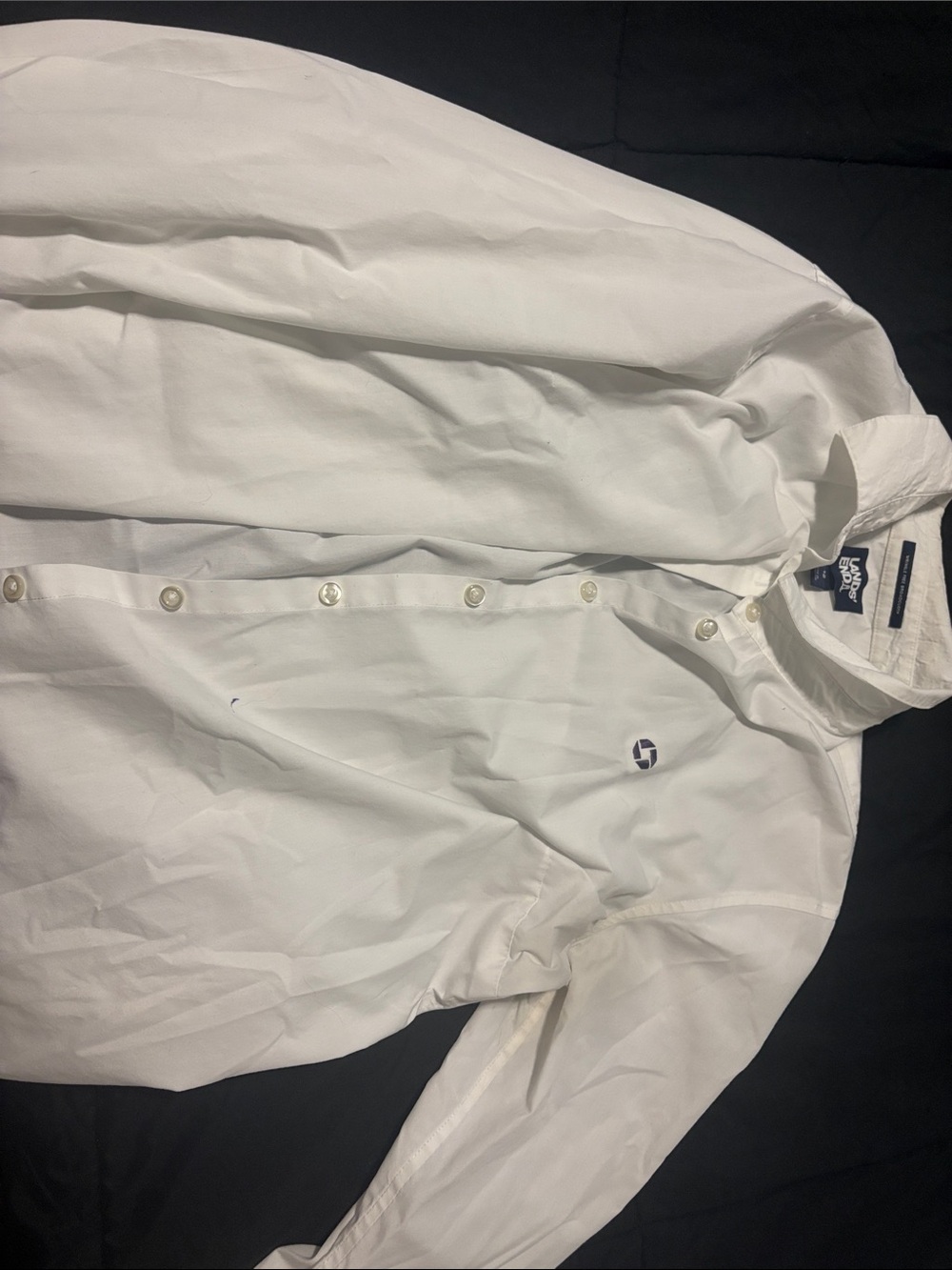 Lacoste White Men's Long-Sleeve Button-Down Shirt with Subtle Logo